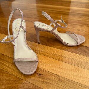 Sam Edelman Mauve Croc Heels